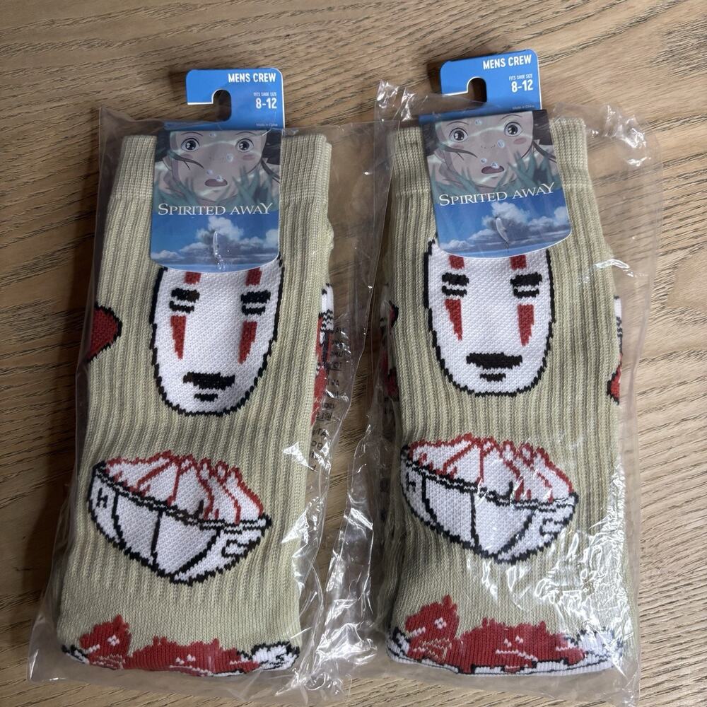NWT 2-Pack Sa No Fave Sushi Dumpling Socks New 8-12 Spirited Away